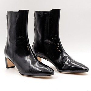 Aeyde Women Dress Black Patent Leather Ankle Boots size 7.5US EUR 38